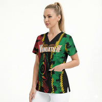 Vanuatu 46th Year Anniversary Scrub Top Tamtam Slit Drums Long God Yumi Stanap