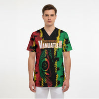 Vanuatu 46th Year Anniversary Scrub Top Tamtam Slit Drums Long God Yumi Stanap
