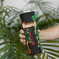 Vanuatu 46th Year Anniversary Skinny Tumbler Tamtam Slit Drums Long God Yumi Stanap LT9 - Polynesian Pride