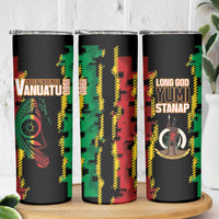 Vanuatu 46th Year Anniversary Skinny Tumbler Tamtam Slit Drums Long God Yumi Stanap LT9 - Polynesian Pride