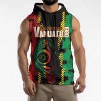 Vanuatu 46th Year Anniversary Sleeveless Hoodie Tamtam Slit Drums Long God Yumi Stanap LT9 - Polynesian Pride
