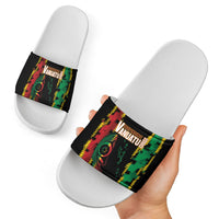Vanuatu 46th Year Anniversary Slide Sandals Tamtam Slit Drums Long God Yumi Stanap