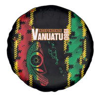 Vanuatu 46th Year Anniversary Spare Tire Cover Tamtam Slit Drums Long God Yumi Stanap