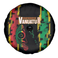 Vanuatu 46th Year Anniversary Spare Tire Cover Tamtam Slit Drums Long God Yumi Stanap