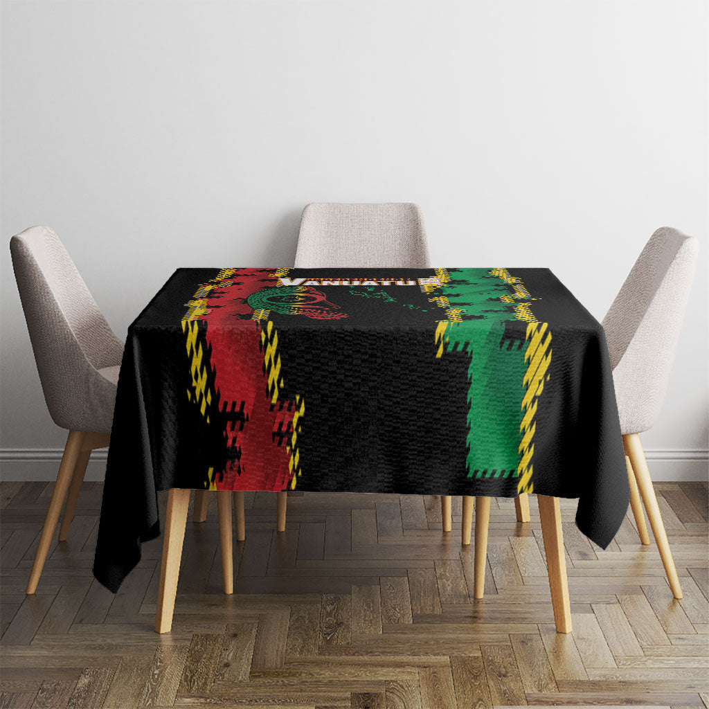 Vanuatu 46th Year Anniversary Tablecloth Tamtam Slit Drums Long God Yumi Stanap