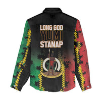 Vanuatu 46th Year Anniversary Women Casual Shirt Tamtam Slit Drums Long God Yumi Stanap LT9 - Polynesian Pride