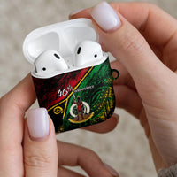 Vanuatu 46th Year Anniversary AirPods Case Vintage Grunge Vanuatu Flag Heritage