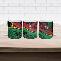 Vanuatu 46th Year Anniversary Ceramic Mug Vintage Grunge Vanuatu Flag Heritage