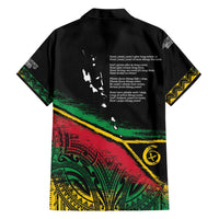 Vanuatu 46th Year Anniversary Family Matching Short Sleeve Bodycon Dress and Hawaiian Shirt Vintage Grunge Vanuatu Flag Heritage LT9 - Polynesian Pride