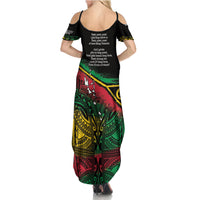 Vanuatu 46th Year Anniversary Family Matching Summer Maxi Dress and Hawaiian Shirt Vintage Grunge Vanuatu Flag Heritage LT9 - Polynesian Pride