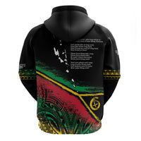 Vanuatu 46th Year Anniversary Hoodie Vintage Grunge Vanuatu Flag Heritage