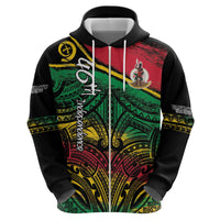 Vanuatu 46th Year Anniversary Hoodie Vintage Grunge Vanuatu Flag Heritage