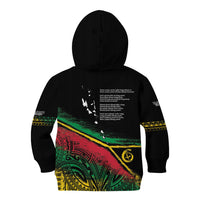 Vanuatu 46th Year Anniversary Kid Hoodie Vintage Grunge Vanuatu Flag Heritage