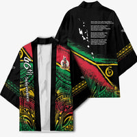 Vanuatu 46th Year Anniversary Kimono Vintage Grunge Vanuatu Flag Heritage