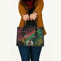 Vanuatu 46th Year Anniversary Leather Bag Vintage Grunge Vanuatu Flag Heritage