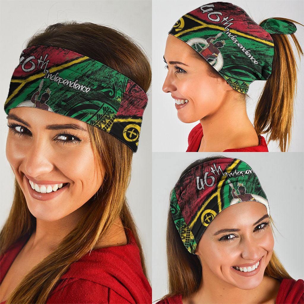 Vanuatu 46th Year Anniversary Neck Gaiter Vintage Grunge Vanuatu Flag Heritage