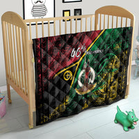 Vanuatu 46th Year Anniversary Quilt Vintage Grunge Vanuatu Flag Heritage