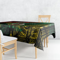 Vanuatu 46th Year Anniversary Tablecloth Vintage Grunge Vanuatu Flag Heritage