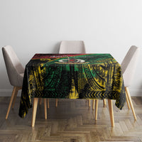 Vanuatu 46th Year Anniversary Tablecloth Vintage Grunge Vanuatu Flag Heritage