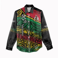 Vanuatu 46th Year Anniversary Women Casual Shirt Vintage Grunge Vanuatu Flag Heritage LT9 - Polynesian Pride
