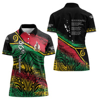 Vanuatu 46th Year Anniversary Women Polo Shirt Vintage Grunge Vanuatu Flag Heritage LT9 - Polynesian Pride