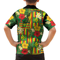 Hawaii Kanaka Maoli Hibiscus Family Matching Puletasi and Hawaiian Shirt Hawaiian Flag Motif LT9 - Polynesian Pride