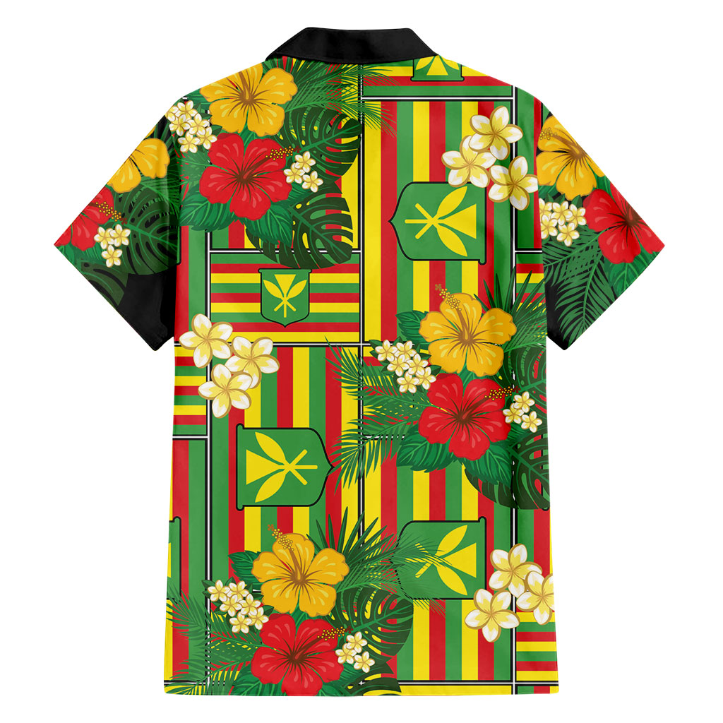 Hawaii Kanaka Maoli Hibiscus Family Matching Puletasi and Hawaiian Shirt Hawaiian Flag Motif LT9 - Polynesian Pride