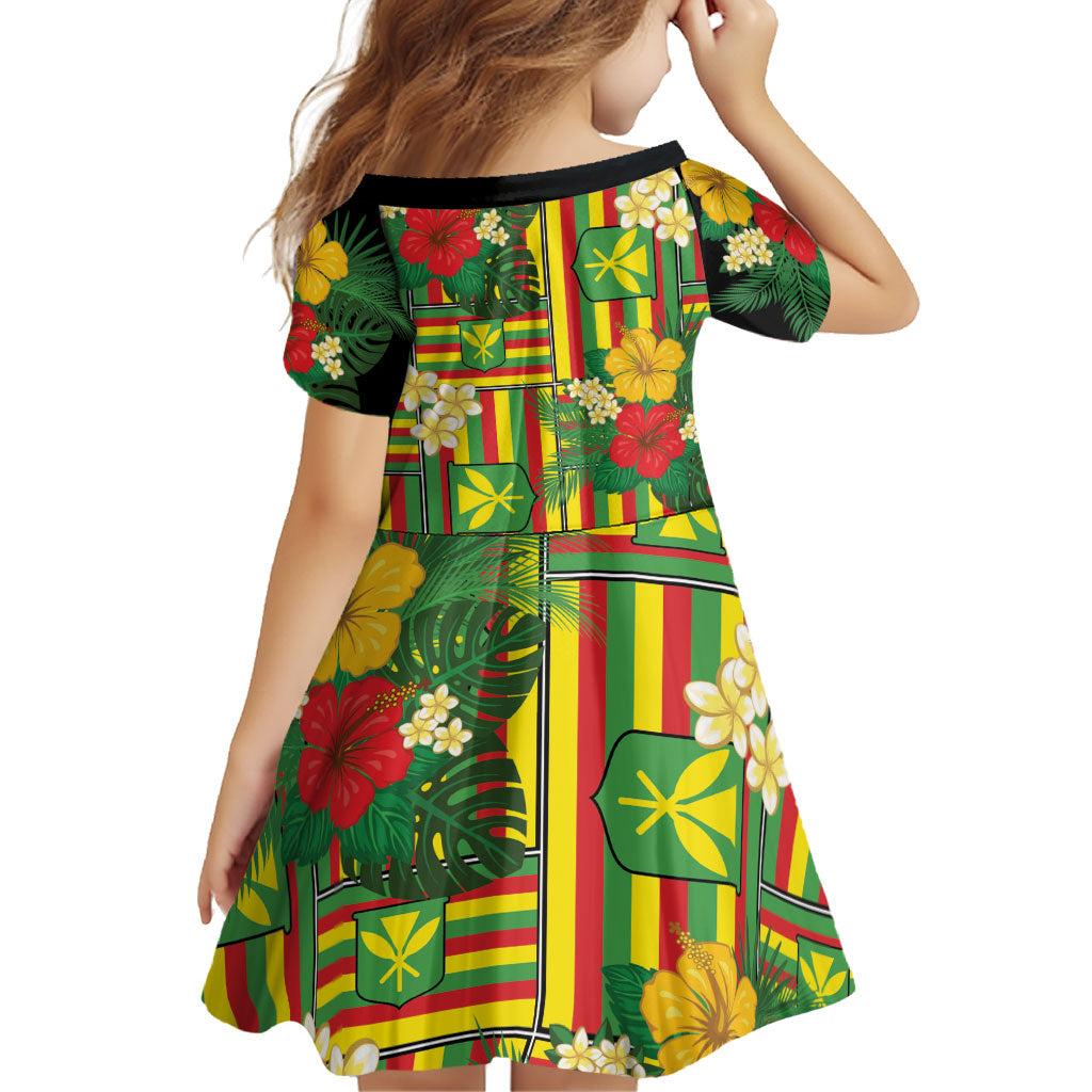Hawaii Kanaka Maoli Hibiscus Family Matching Tank Maxi Dress and Hawaiian Shirt Hawaiian Flag Motif LT9 - Polynesian Pride
