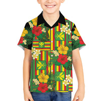Hawaii Kanaka Maoli Hibiscus Hawaiian Shirt Hawaiian Flag Motif