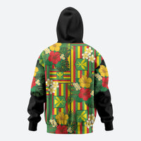 Hawaii Kanaka Maoli Hibiscus Hoodie Hawaiian Flag Motif