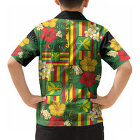 Hawaii Kanaka Maoli Hibiscus Kid Hawaiian Shirt Hawaiian Flag Motif LT9 - Polynesian Pride