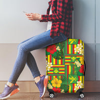 Hawaii Kanaka Maoli Hibiscus Luggage Cover Hawaiian Flag Motif