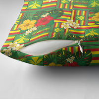 Hawaii Kanaka Maoli Hibiscus Pillow Cover Hawaiian Flag Motif LT9 - Polynesian Pride