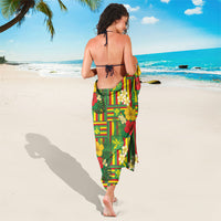 Hawaii Kanaka Maoli Hibiscus Sarong Hawaiian Flag Motif LT9 - Polynesian Pride