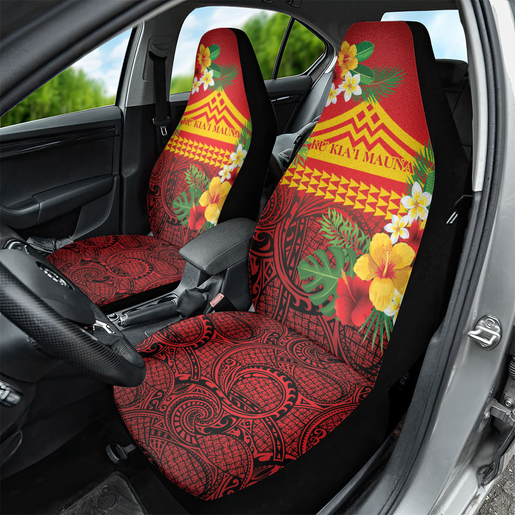 Hawaii Ku Kia'i Mauna Car Seat Cover Hibiscus Kakau Pattern