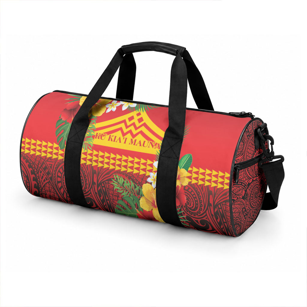 Hawaii Ku Kia'i Mauna Duffle Bag Hibiscus Kakau Pattern LT9 - Polynesian Pride