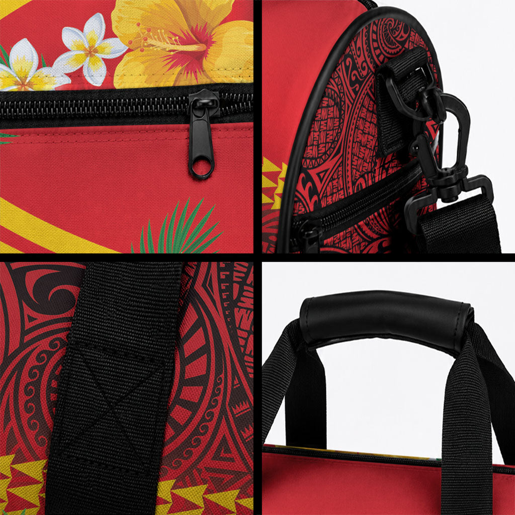 Hawaii Ku Kia'i Mauna Duffle Bag Hibiscus Kakau Pattern LT9 - Polynesian Pride