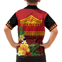 Hawaii Ku Kia'i Mauna Personalized Family Matching Mermaid Dress and Hawaiian Shirt Hibiscus Kakau Pattern LT9 - Polynesian Pride