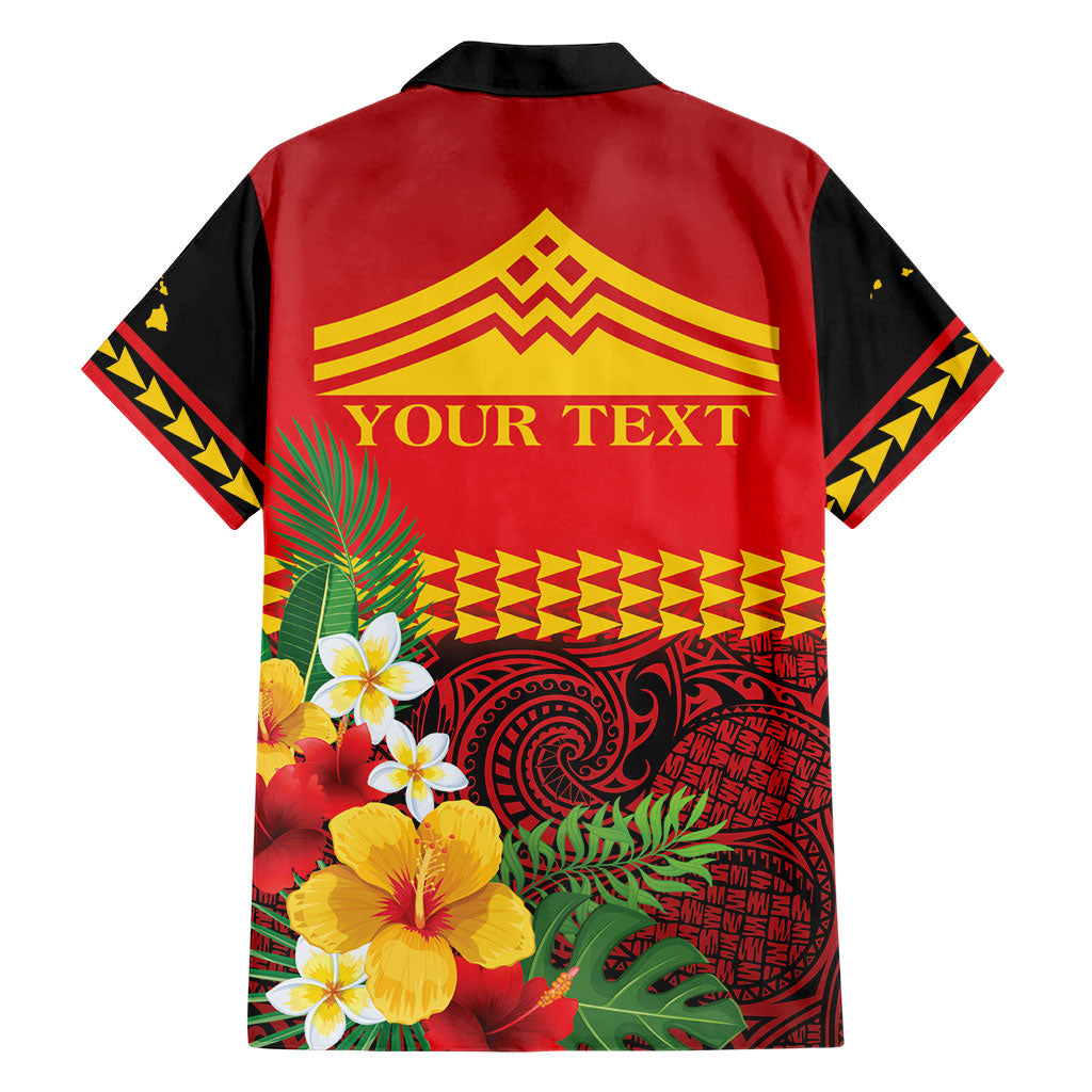 Hawaii Ku Kia'i Mauna Personalized Family Matching Short Sleeve Bodycon Dress and Hawaiian Shirt Hibiscus Kakau Pattern LT9 - Polynesian Pride