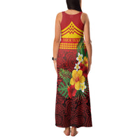 Hawaii Ku Kia'i Mauna Personalized Family Matching Tank Maxi Dress and Hawaiian Shirt Hibiscus Kakau Pattern LT9 - Polynesian Pride