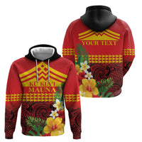 Hawaii Ku Kia'i Mauna Personalized Hoodie Hibiscus Kakau Pattern