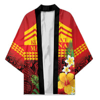 Hawaii Ku Kia'i Mauna Personalized Kimono Hibiscus Kakau Pattern