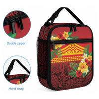 Hawaii Ku Kia'i Mauna Lunch Bag Hibiscus Kakau Pattern LT9 - Polynesian Pride