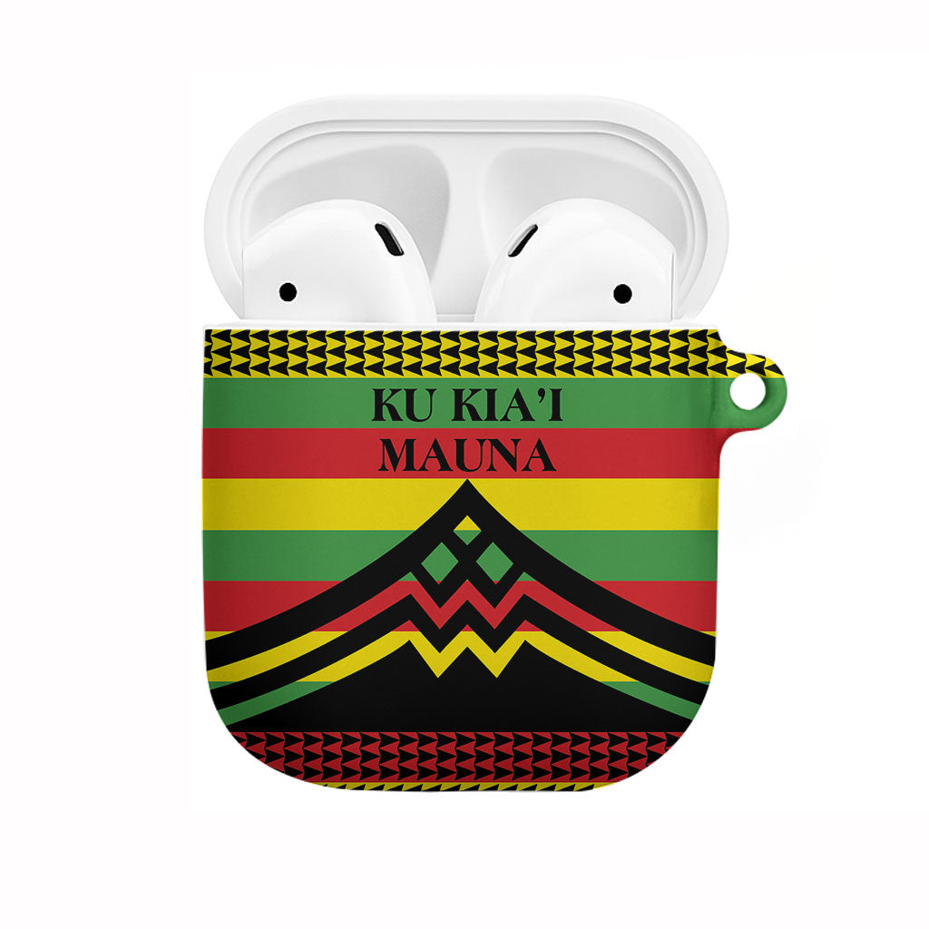 Hawaii Ku Kia'i Mauna AirPods Case Hawaiian Kanaka Maoli Motif LT9 Green - Polynesian Pride