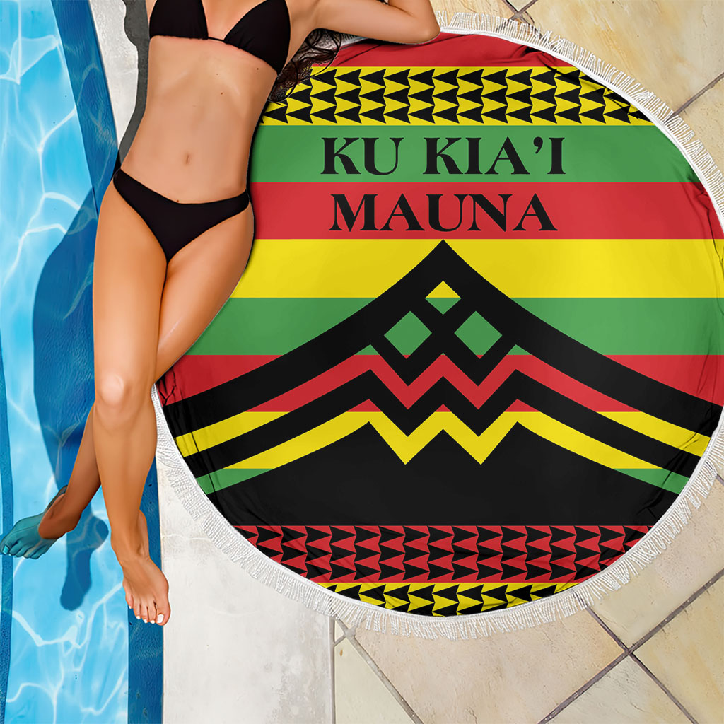 Hawaii Ku Kia'i Mauna Beach Blanket Hawaiian Kanaka Maoli Motif