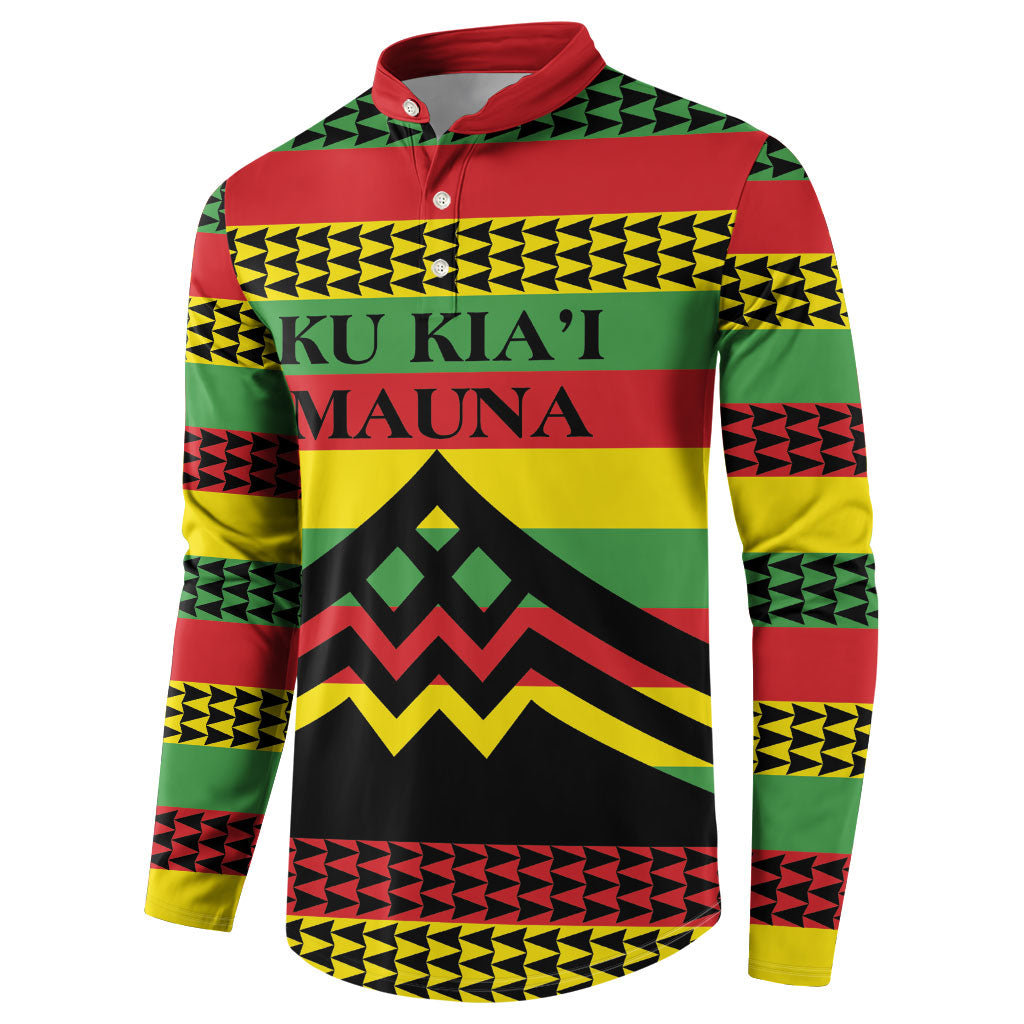 Hawaii Ku Kia'i Mauna Personalized Button Sweatshirt Hawaiian Kanaka Maoli Motif