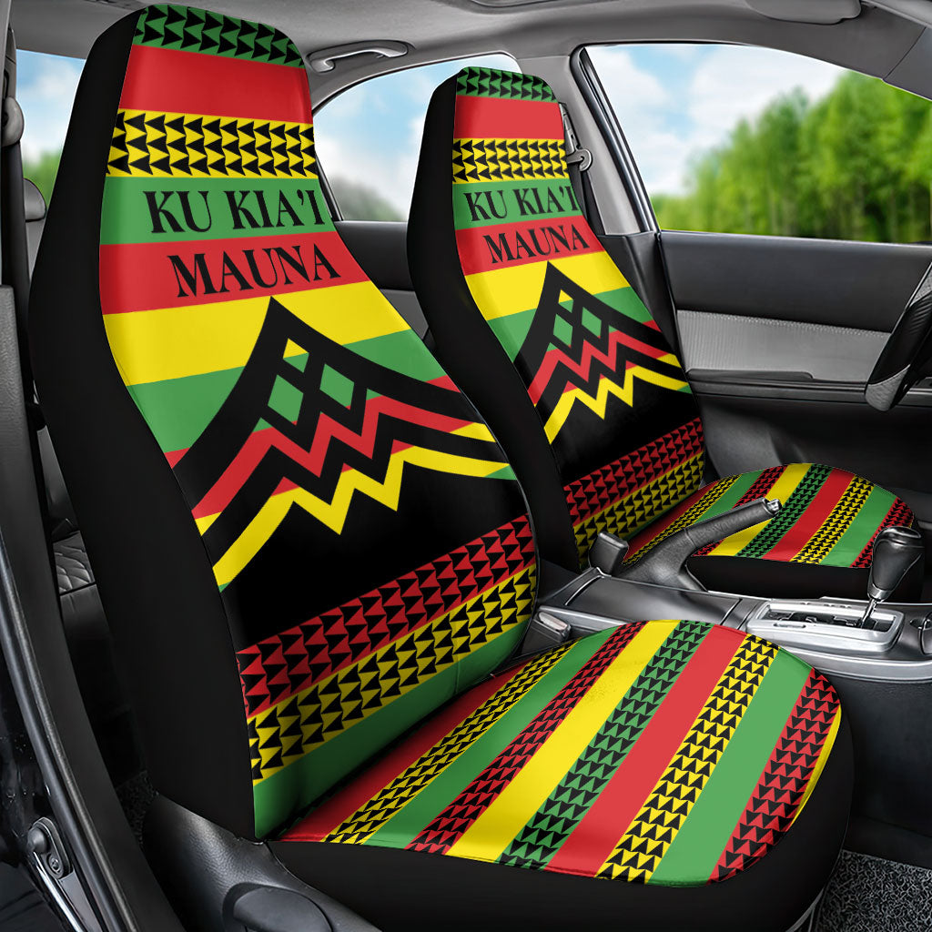 Hawaii Ku Kia'i Mauna Car Seat Cover Hawaiian Kanaka Maoli Motif LT9 - Polynesian Pride