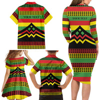 Hawaii Ku Kia'i Mauna Personalized Family Matching Long Sleeve Bodycon Dress and Hawaiian Shirt Hawaiian Kanaka Maoli Motif LT9 - Polynesian Pride