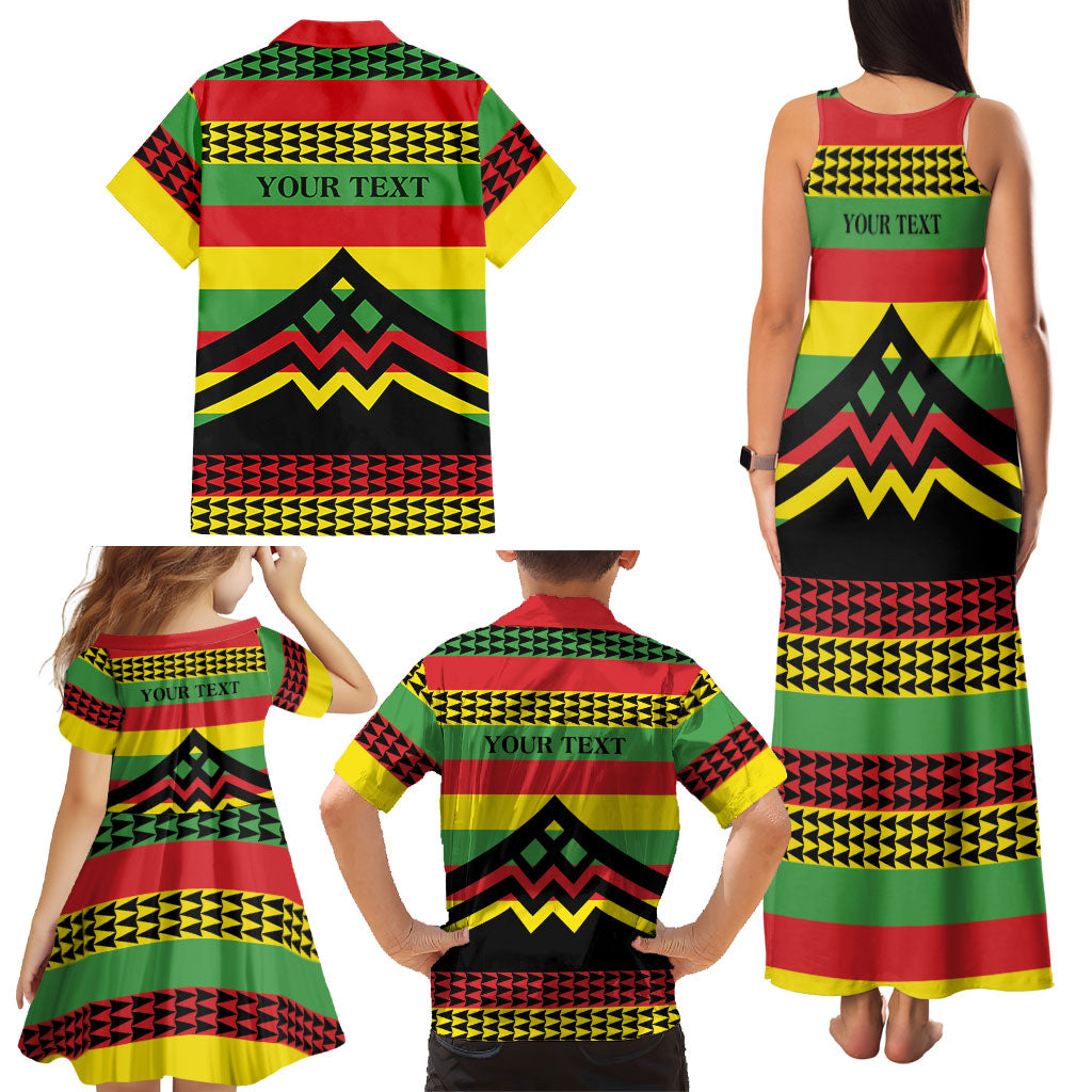 Hawaii Ku Kia'i Mauna Personalized Family Matching Tank Maxi Dress and Hawaiian Shirt Hawaiian Kanaka Maoli Motif LT9 - Polynesian Pride