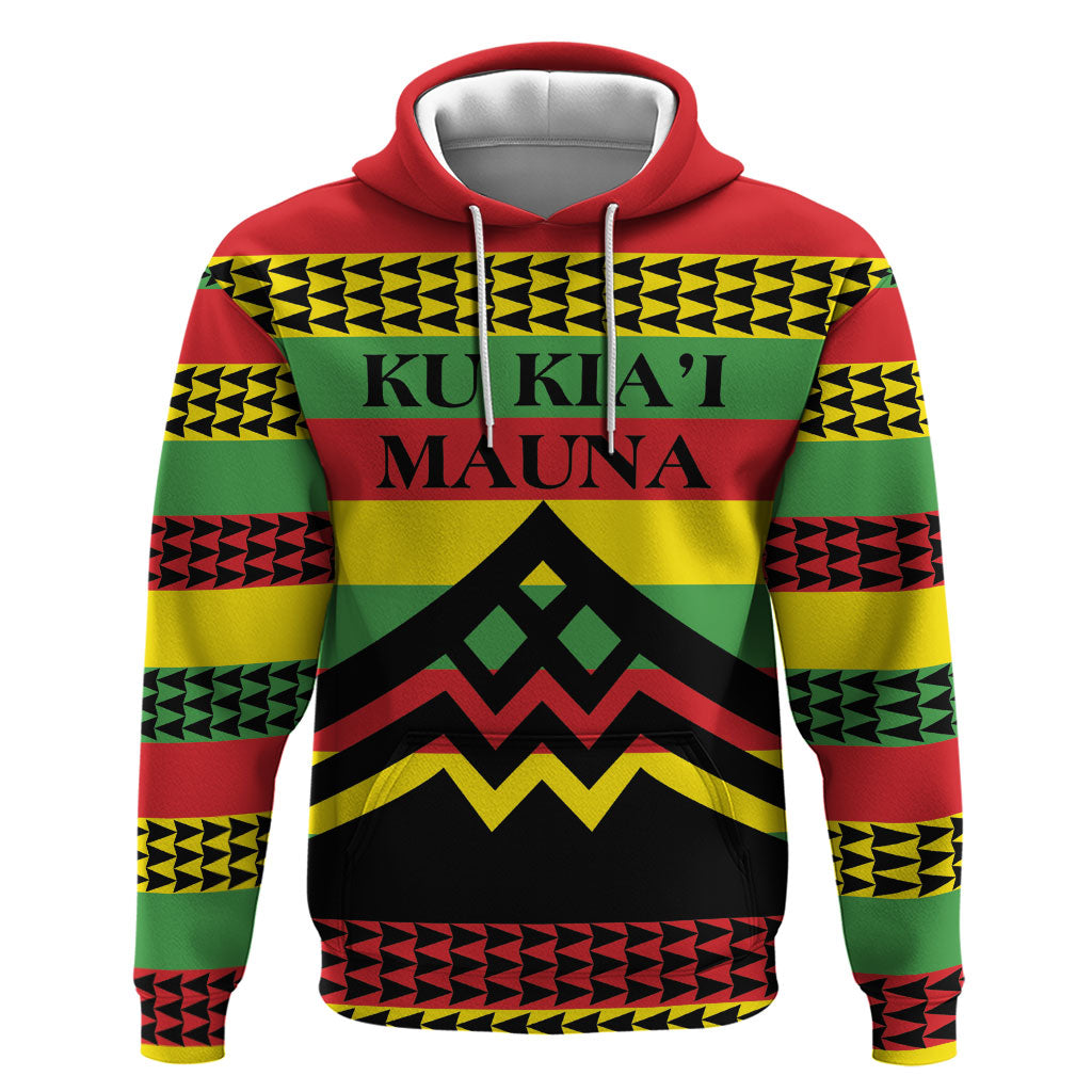 Hawaii Ku Kia'i Mauna Personalized Hoodie Hawaiian Kanaka Maoli Motif